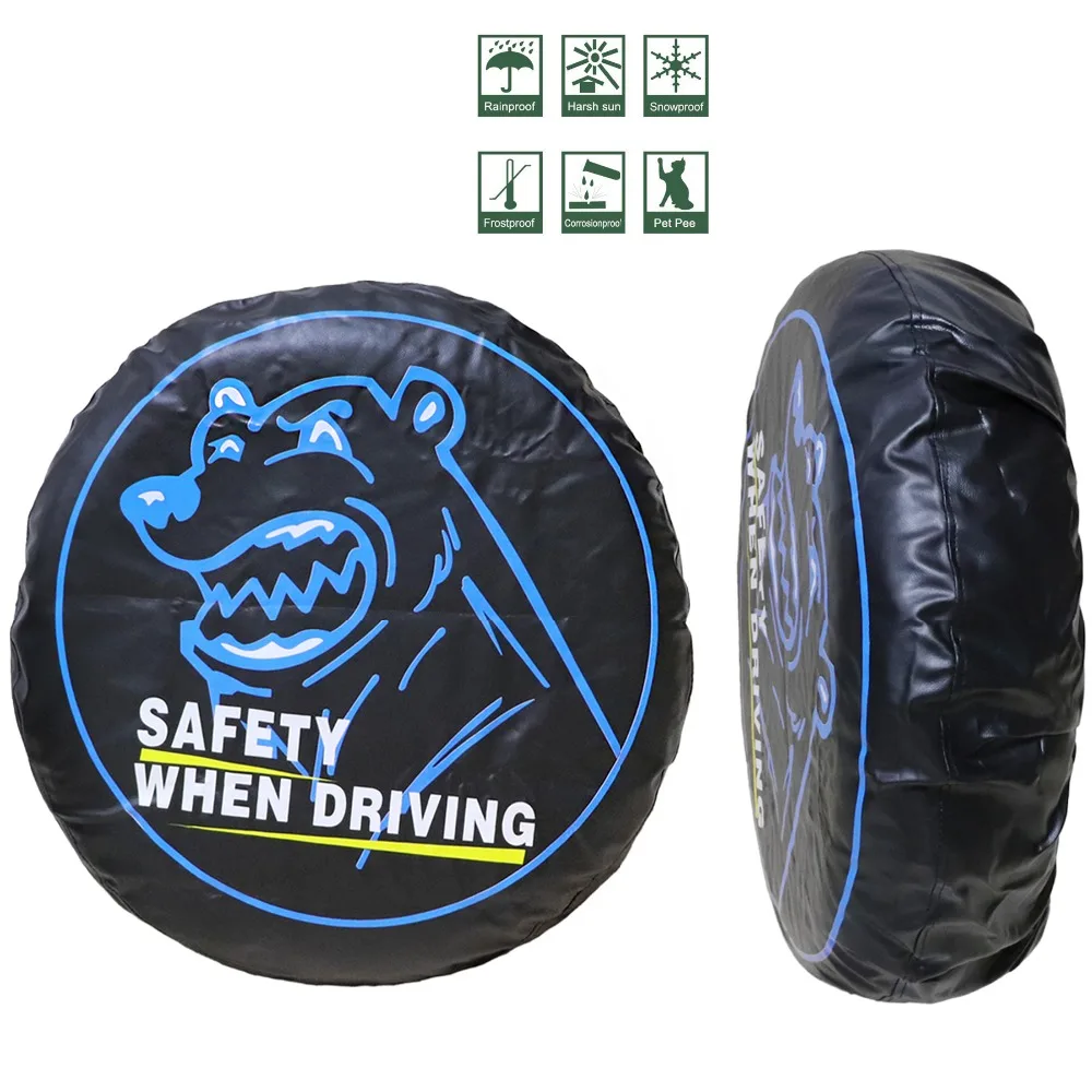 BEAR Tire Cover Case Car Spare Tire Cover Storage Bags Carry Tote