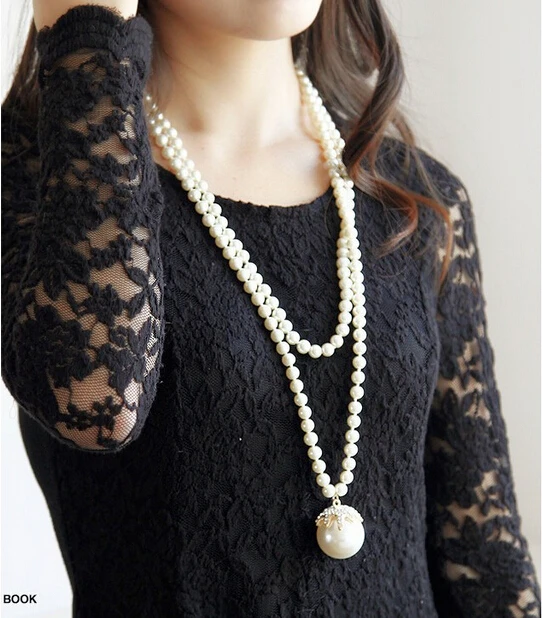 Trendy Pearl Necklace Pendants Super 