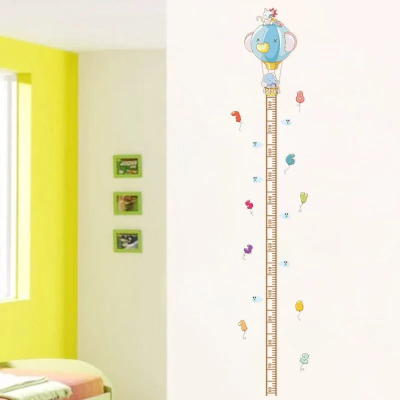 Removable-Hot-air-balloon-elephant-Height-Chart-Measurement-Kids-Bedroom-Wall-Stickers-Home-Decor-Decal-Decorations (4)
