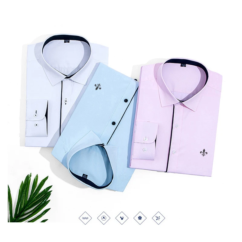 DUDALINA 2019 جديد الكلاسيكية اللباس قميص الذكور قميص الرجال الربيع الخريف كم طويل الصلبة حك الرسمي الأعمال الرجال الاجتماعية قمصان