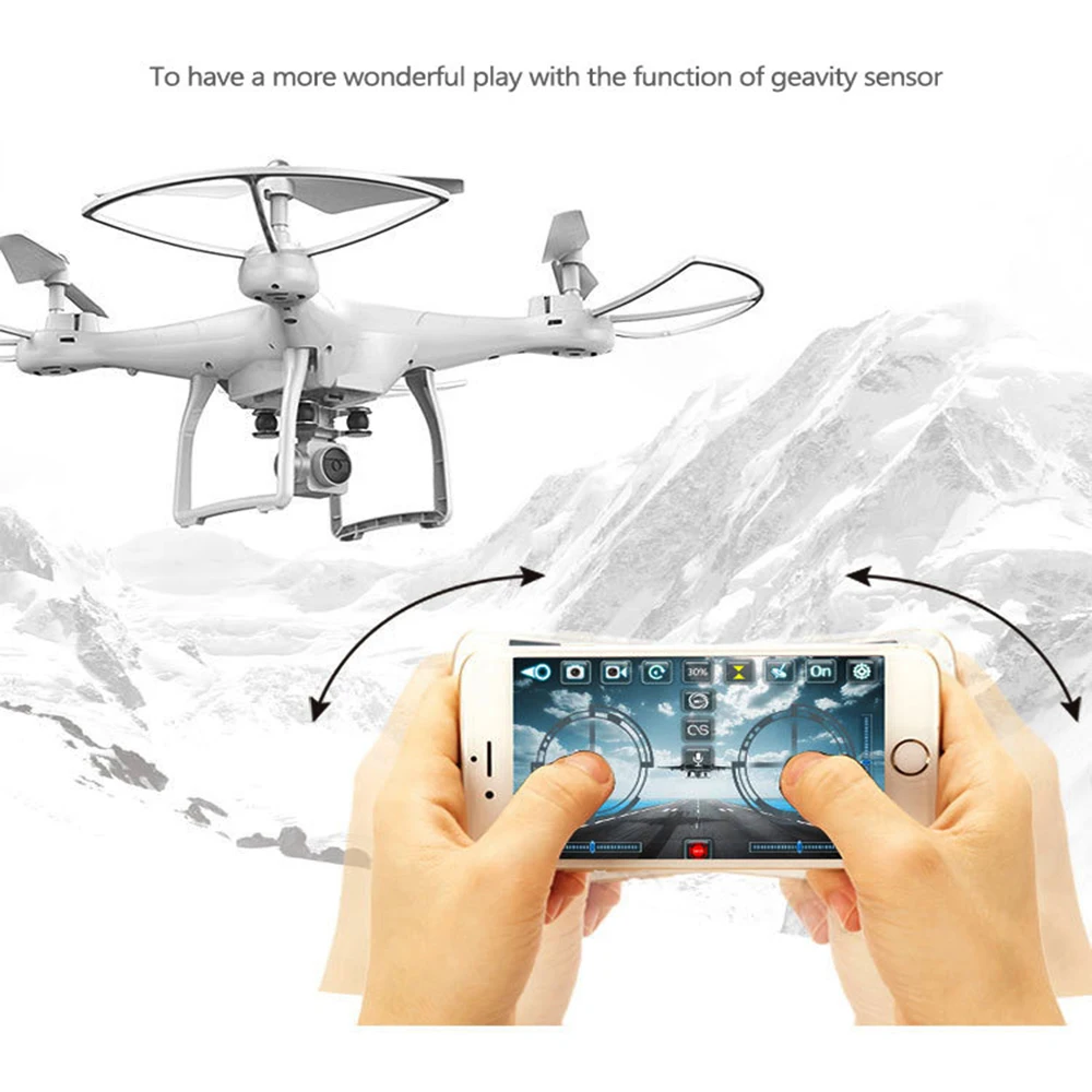 

RC 4-Axis for Mobile Phone Control Toy Remote Control Toys Quadcopter Aerial Photography Wifi with HD Camera Gyro One Key Return