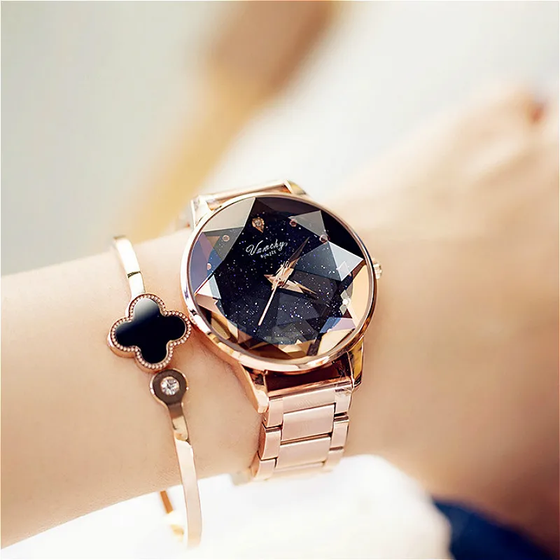 

Magnet Watch Stainless Steel Sky Korean Version Simple Fashion Trend Waterproof Network Red Noise Stainless Steel Quartz Clock