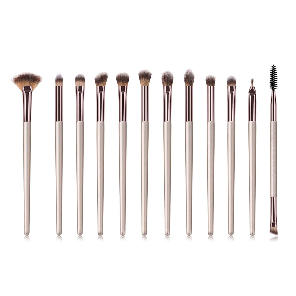 

12PCS Makeup Brushes Set For Eyebrow Eye Shadow Eyeliner Micro Brush Eyelash Brush Professional Cosmetic Beauty Tools T12067