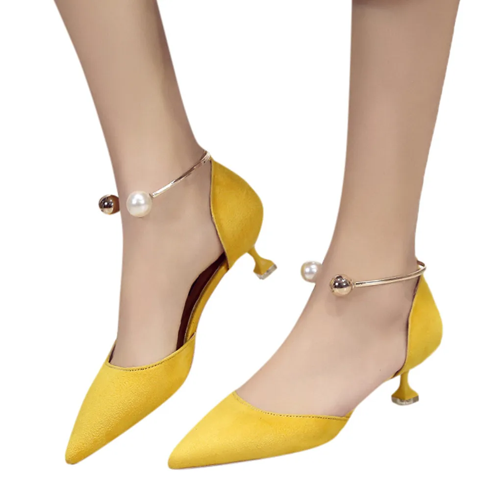 

Thin Heels Shoes For Women Sandals Plus Size High Heels Summer Shoes Soild Slides Chaussures Femme Platform Sandals 2019 New