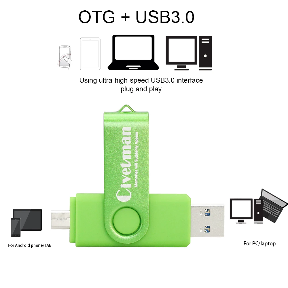 Новинка, OTG USB флеш-накопитель для смартфонов/планшетов/ПК, 8 ГБ, 16 ГБ, 32 ГБ, 64 ГБ, 128 ГБ, флеш-накопитель, Высокоскоростной USB 3,0, флеш-накопитель, карта памяти