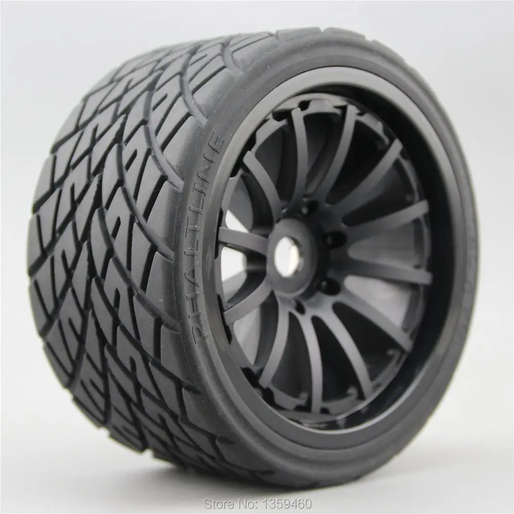 Фото Комплект колес и шин RC 1/8 Monster Truck, 4 шт., 12 спиц для HPI Traxxas 17 мм, металлическая втулка 26412 №1
