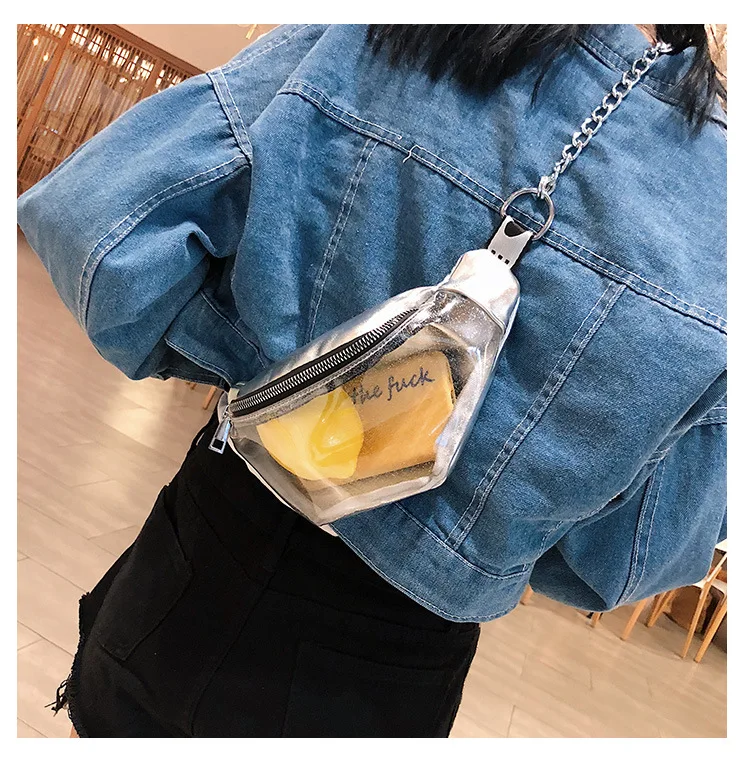 Casual Transparent PVC Fanny Pack Waist Bag Women Fanny Pack for Ladies Lovely Waist Bag