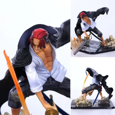 

anime figures ZERO One Piece Shanks Action Figure Anime Cartoon Collectible Model Toy 19CM