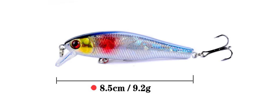 LINGYUE, 1 шт., рыболовные приманки, 8,5 см/9,2 г, жесткая приманка в виде гольяна, искусственная, 5 цветов, доступно качество, профессиональные пластиковые рыболовные снасти
