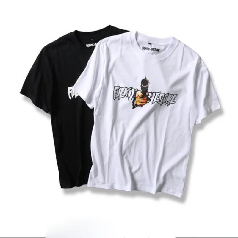 Футболка Мужчины Печать Блузки Уличная Brand Clothing Мода Мужская Спортивная Для