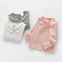Детская одежда для девочек длинные рукава футболки хлопок прекрасный младенцев Camiseta de ninas От 0 до 7 лет маленьких детей Футболки