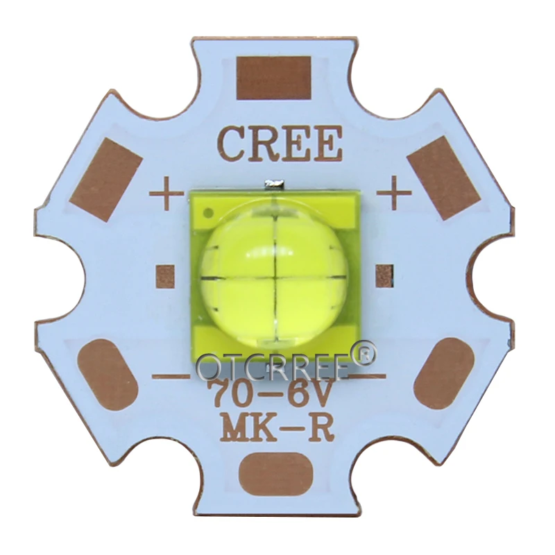 1-10 шт. ETI 7070 6 в 4 чипа 15 Вт светодиодный Диод-излучатель вместо Cree MKR MCE XHP50 XHP70 холодный белый Светодиодный светильник с 20 мм Cooper PCB