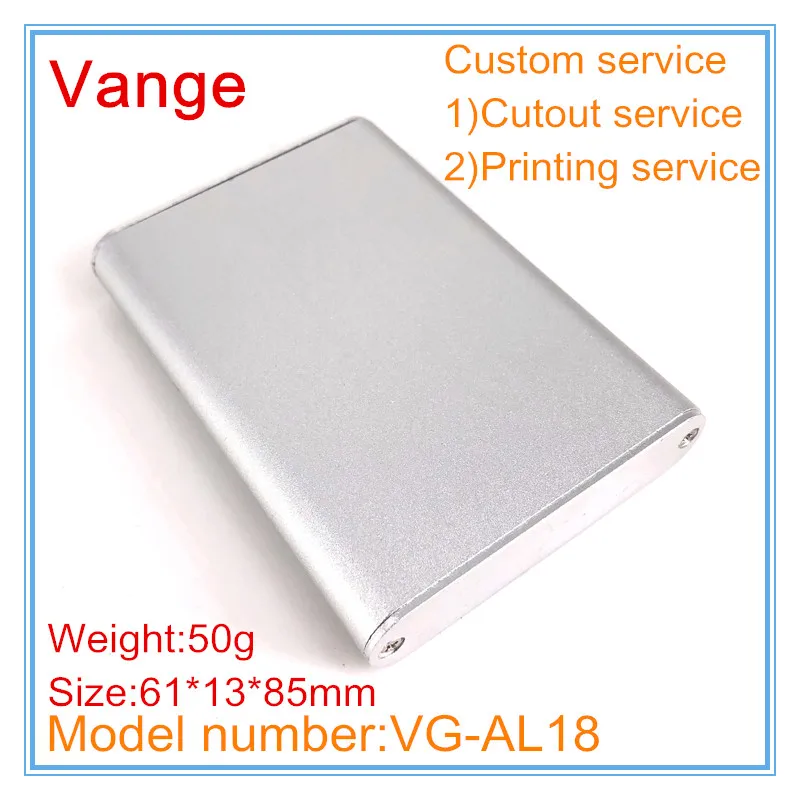 1pcs/lot sand blasting profile injection box 61*13*85mm 6063-T5 aluminum project boxes diy cases for PCB electronics device |