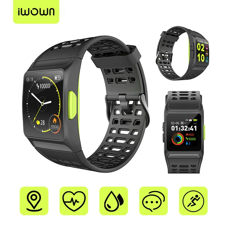 

iwown P1 Smart Watch Heart Rate ECG detection HRV analysis built-in GPS IPS color screen Multiple sports modes Bracelet