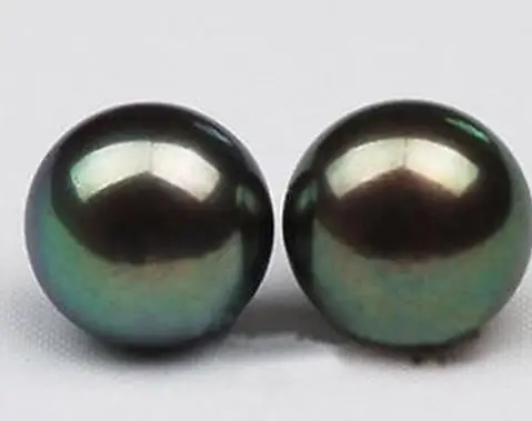 

Beautiful!! 10-11mm Tahiti Natural Pearl Earring AAA Grade