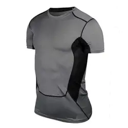 2019 футболки мужские компрессионные рубашки мужские футболки с коротким рукавом быстросохнущие тренировки Бодибилдинг Фитнес топы