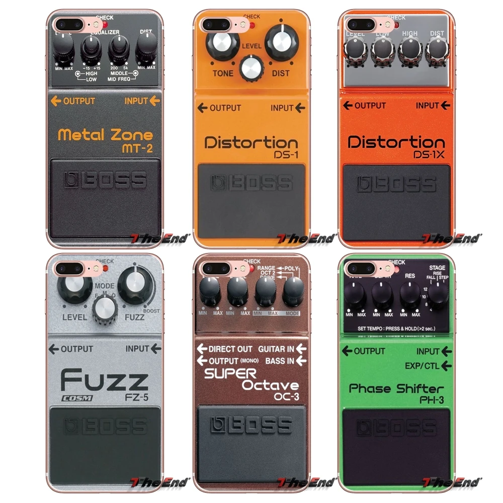 

For Samsung Galaxy S2 S3 S4 S5 MINI S6 S7 edge S8 S9 Plus Note 2 3 4 5 8 Coque Fundas Silicone Case Vintage Boss Distorion Pedal
