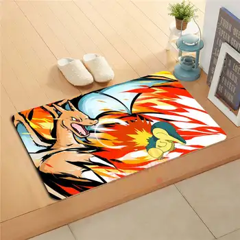 

P-#1031#WJY Custom Pokemon Pikachu &13 Doormat Home Decor Door mat Floor Mat Bath Mats foot pad P=d13