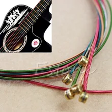 6 шт радужные цветные Струны для акустической гитары инструмент укулеле Jul4_25