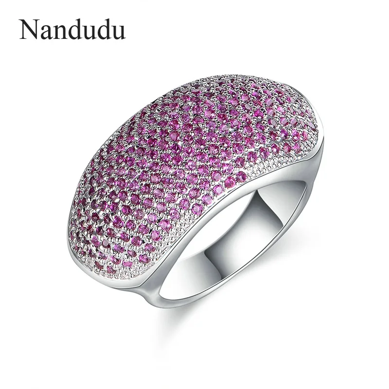 Nandudu кольца с кристаллами, ювелирные изделия, подарок для женщин, девушек, великолепный марказит, Винтажное кольцо, аксессуары R1894 R1895