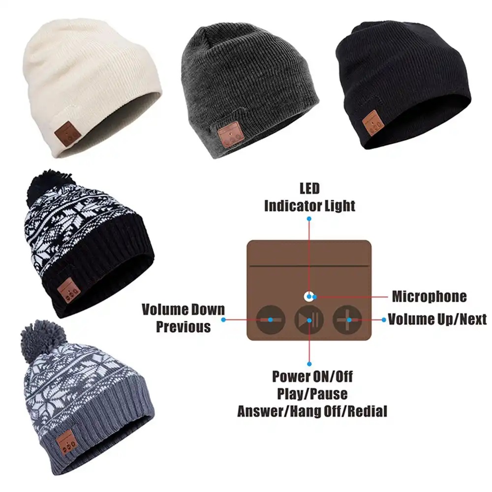 hanging down part of a winter cap