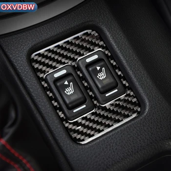 

For Subaru BRZ Toyota 86 2013-2019 Car Modification Carbon Fiber Seat Heating Button Car stickers and decals TRD STI accessories