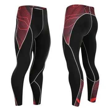 

tracksuit men's compression pants leggings tracksuit fitness tracksuit lstretch men's brand clothing leggings men MMA base layer