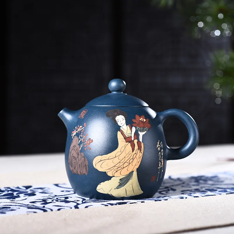 

Full Manual Raw Ore Blackish Green Dragon Egg Pot Painted With Mud Kungfu Online Teapot Tea Set A Piece Of Generation Hair