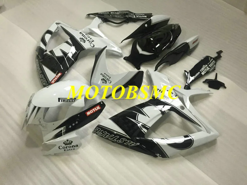 Мотоцикл обтекатель комплект для SUZUKI GSXR600 750 K6 06 07 R 600 GSXR750 2006 2007 ABS черно белые обтекатели комплект+ подарки SB40