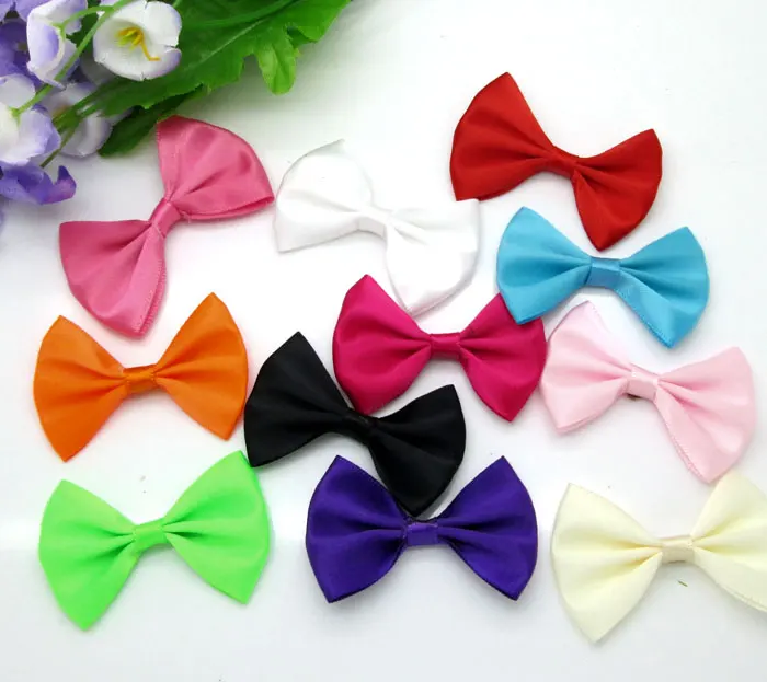 

30pcs Mixed Baby Satin Ribbon Bowknot Hair Clips Applique DIY Craft Wedding Bow Tie Scrapbooking Decoration