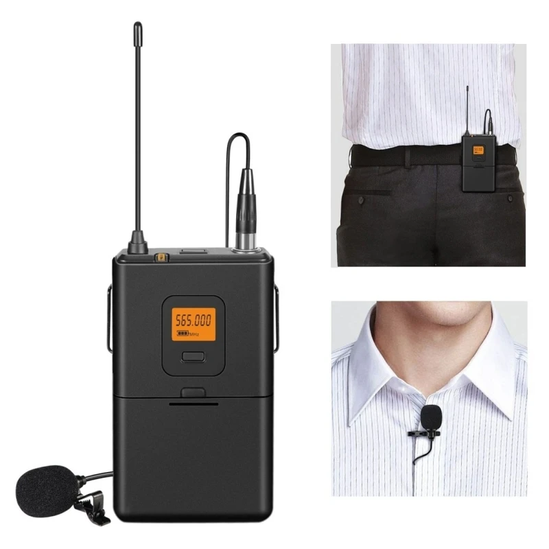 

HAWEEL U Segment Selectable 20-channel Wireless Lavalier Microphone for Live Broadcast etc Compatible with Notebook, Phone etc