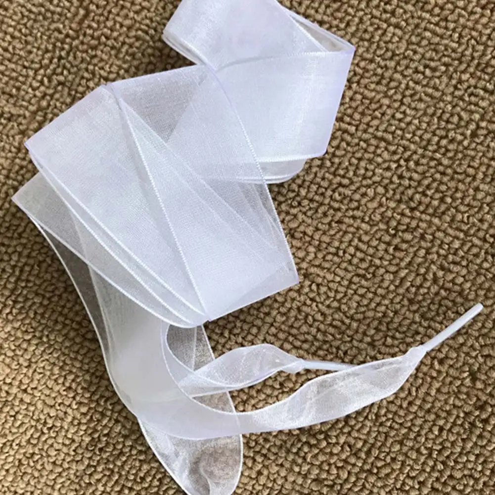 white 1 пара, женские шнурки на плоской подошве, шелковая атласная лента, Спортивная/парусиновая/повседневная обувь, шнурки для кроссовок, шнурки для обуви 110 см x 2,5 см - Цвет: white