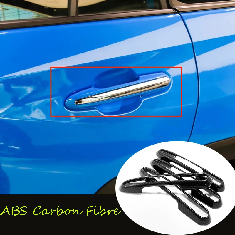 

For Toyota RAV4 2019 ABS Carbon fibre Car door protector Handle Decoration Cover trim Car Styling Accessories 4pcs