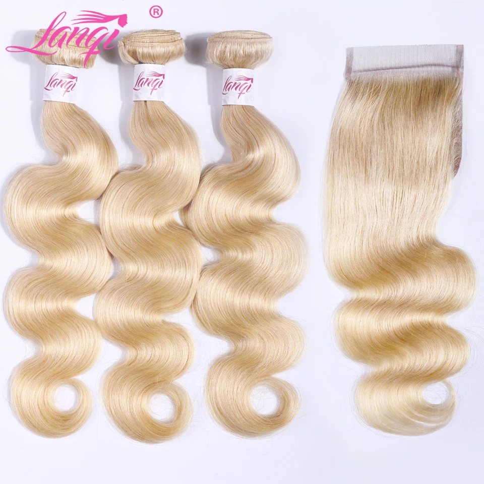 

Brazilian Blonde Bundles With Closure 4x4 Brazilian Hair Weave Bundles With Closure 613 Body Wave Bundles With Closure