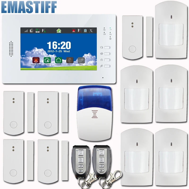 TFT color display wireless GSM SMS Home Burglar Security Alarm System
