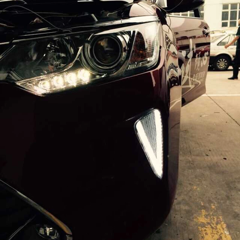 Автомобильные мигающие DRL для Toyota Camry 2015 2016 2017 дневные ходовые огни