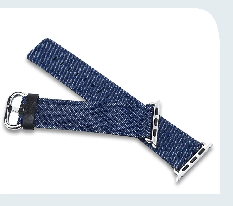 Синие джинсы джинсовая ремешок для наручных часов для Apple Watch Series 5 4 3 2 1 ремешок для наручных часов iWatch, Напульсники ковбой ткань браслет 42/44 мм/38/40 мм