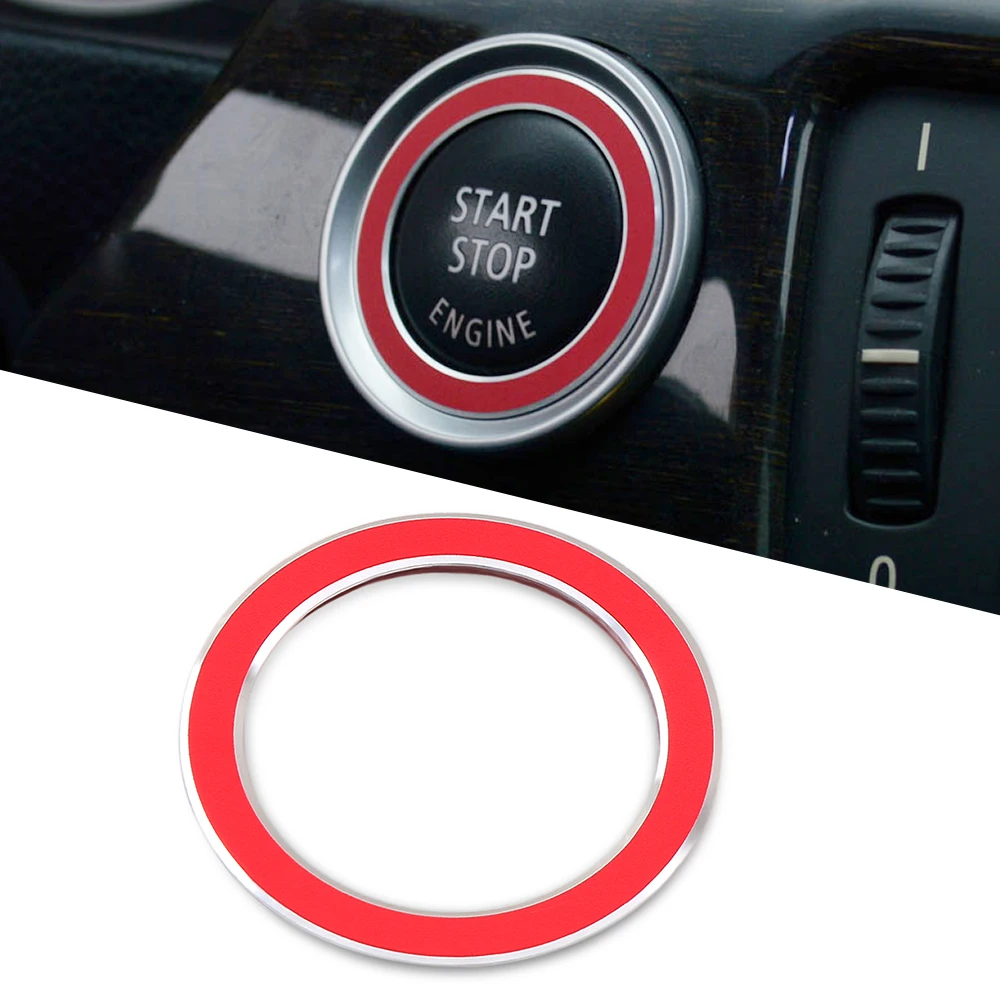 

Car Engine Start Stop Lgnition Key Ring Decorative Covers Car-styling For BMW E90 E92 E93 3 Series Car Accessories