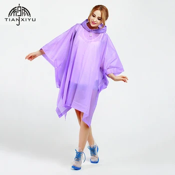 

Transparent Hooded Button Raincoat Woment Rain Cover Men Impermeable Rainwear Waterproof Suit For Riding Rain Ponchos and Capes