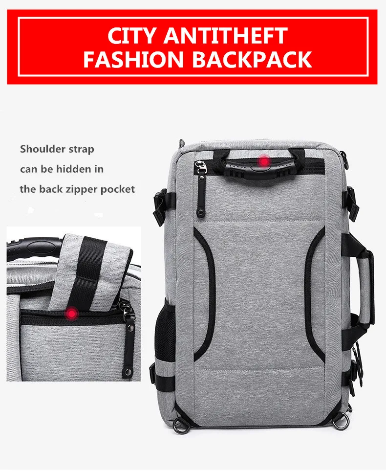 Высокая емкость 15,6 дюймов ноутбук Противоугонный рюкзак для мужчин бизнес багаж сумки на плечо водонепроницаемые дорожные Рюкзаки Школьный