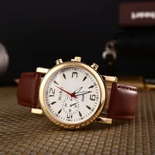 Men Watches 2016 Military Luxury Brand Business Quartz Watch men Leather strap watch with calendar male reloj hombre Clock