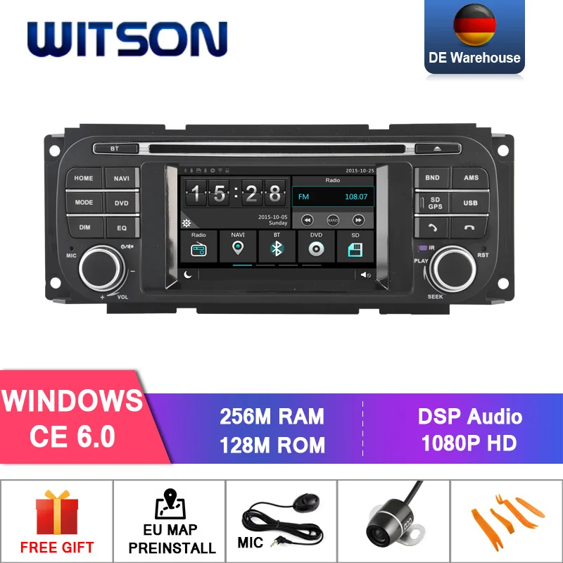 WITSON Android 9,1 автомобильный dvd-плеер для CHRYSLER GRAND VOYAGER Встроенная функция OBD зеркальная ссылка для Android Mobile+ iPhone - Цвет: E8836 Wince Version