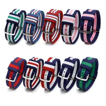 Nylon de alta Qualidade Pulseira de Prata Fivela para Daniel Wellington 18mm 20mm Substituir Faixa de Relógio Pulseira pulseira de Luxo para relógio dw
