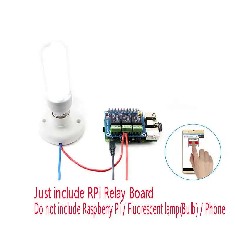 Raspberry Pi relay module expansion board phone control
