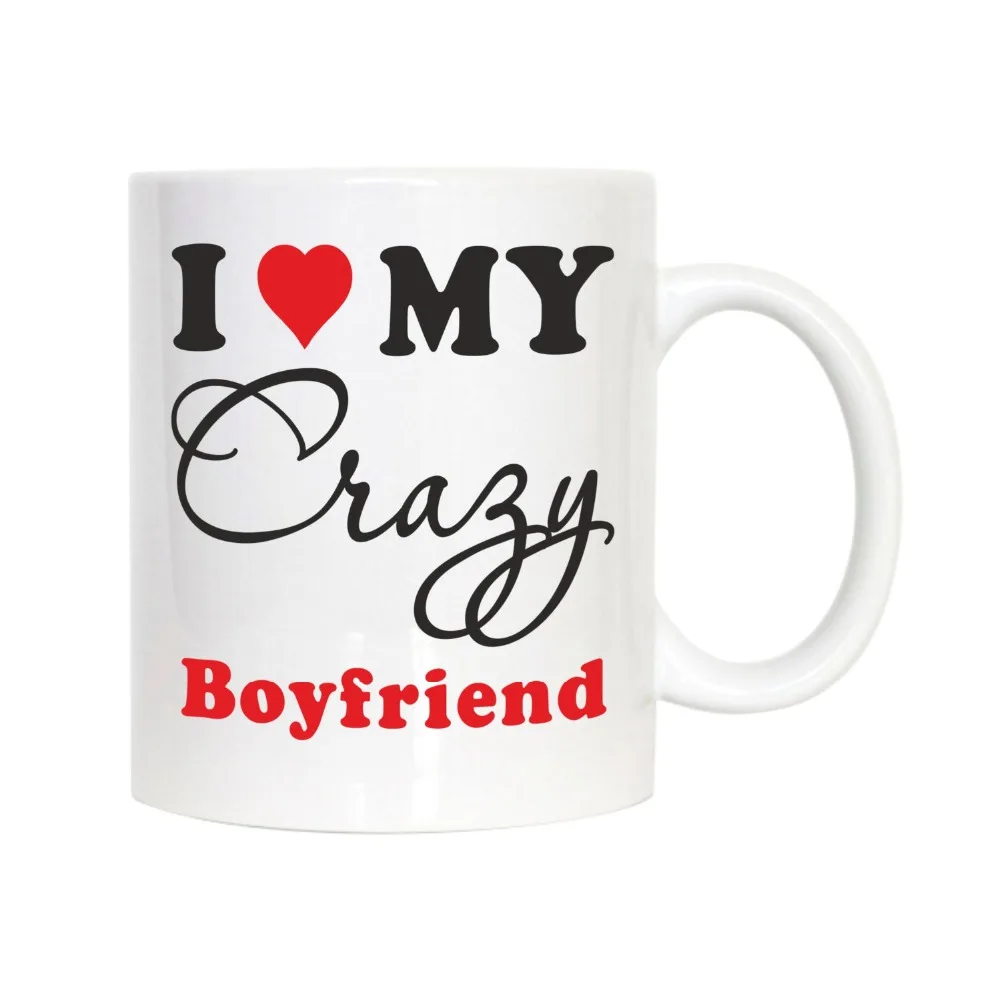 I Love My Crazy Boyfriend mugs cold hot changing color Heat Reactive