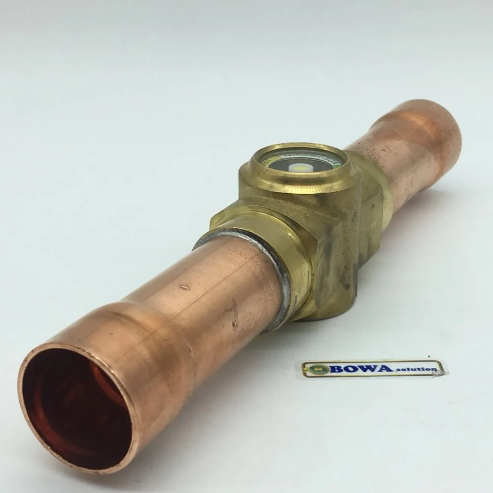 1 1/8" sight glass can be installed in larger capacity refrigeration plant or heat pump, such as