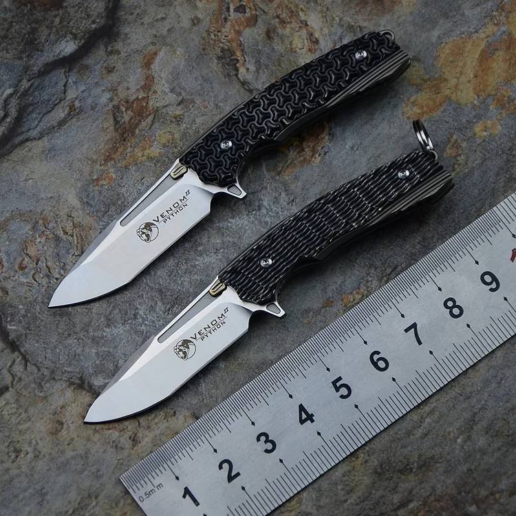 Мини-нож VENOM 2, м390, сталь, титановый сплав, цирконий, инструмент для улицы, складной карманный нож, охотничий нож для выживания