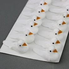 24 штуки белая искусственная пена птиц для рукоделия имитация Животные для свадьбы украшение для домашнего праздника Скрапбукинг Сделай Сам 4*2,5 см