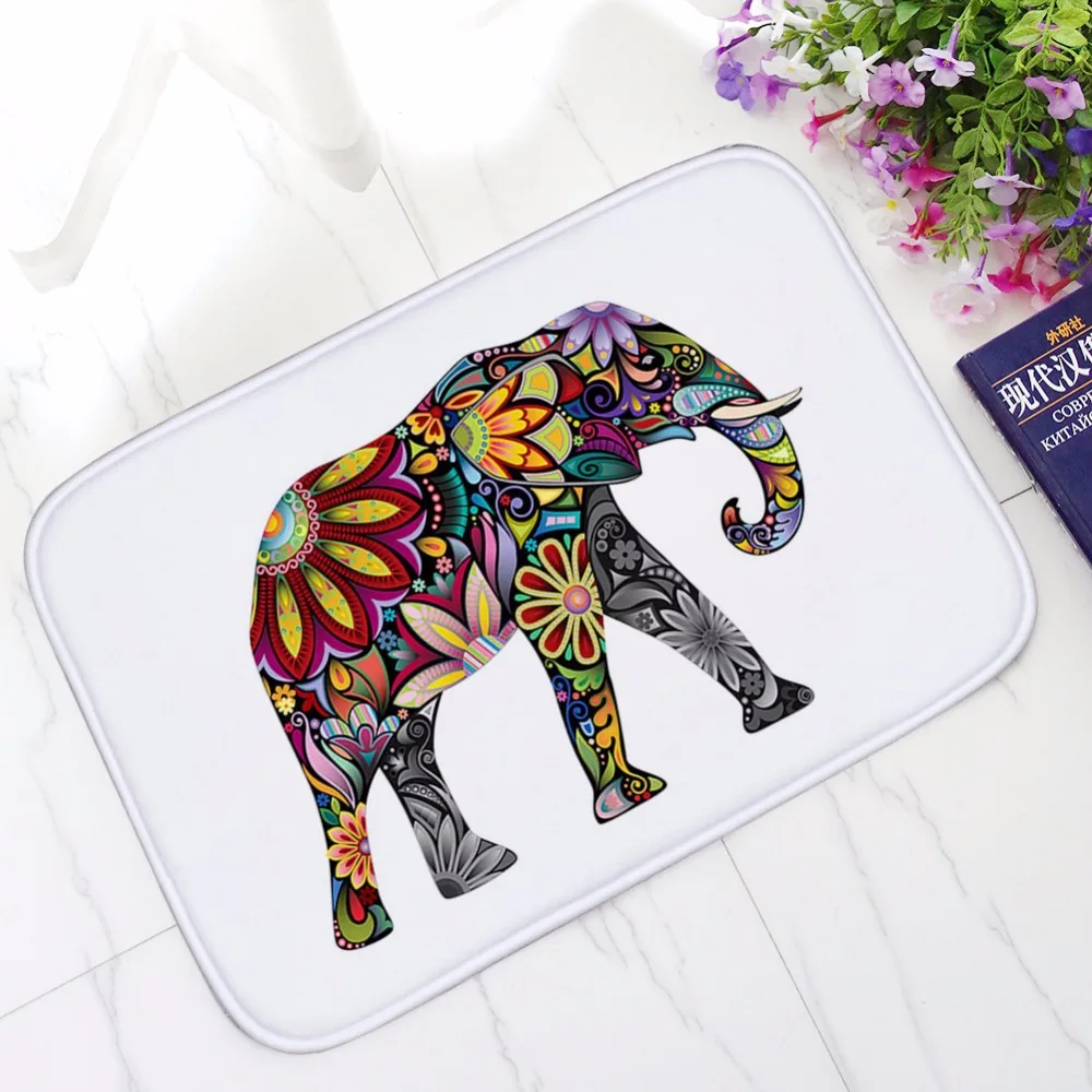 

LYN&GY 2018 New arrival Elephant Dog Print Floor Mat Anti-slip Carpets Outdoor Rugs Living room bathroom Front Door Mats