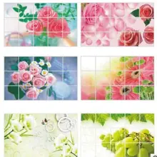 12 шт./лот, стикер на стену для предотвращения загрязнения маслом на кухне/водостойкая плитка для ванной комнаты, алюминиевая фольга, домашний декор, стикер на стену